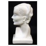 1084	PARIAN ART DECO PROFILE OF WOMANS HEAD, APPROXIMATELY 3 1/2 IN H