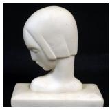 1085	PARIAN ART DECO PROFILE OF WOMANS HEAD, APPROXIMATELY 4 IN H
