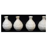 1090	BOEHM GROUP OF 4 EMBOSSED VASES, EACH APPROXIMATELY 4 IN H