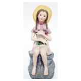 1100	LASZLO ISPANKY YOUNG GIRL SEATED FIGURINE, APPROXIMATELY 9 IN H