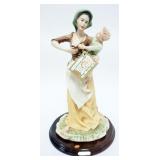 1121	ITALIAN CAPODIMONTE STYLE FIGURE OF WOMAN HOLDING YOUNG BOY, APPROXIMATELY 15 IN H