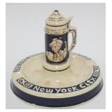 1126	VINTAGE BEER STEIN N.Y.C. LUCHOWS RESTAURANT ASHTRAY, APPROXIMATELY 6 1/4 IN H