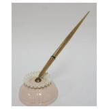 1131	LENOX FOUNTAIN PEN HOLDER, CUSTOM MADE FOR SHEAFFER, APPROXIMATELY 8 IN H