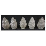 1135	5 FROSTED GLASS LAMP SHADES, EACH APPROXIMATELY 8 IN H