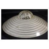 1138	MID CENTURY MODERN GLASS SAUCER SHAPED LAMP FIXTURE SHADE, APPROXIMATELY 13 3/8 IN DIA