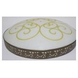 1139	MID CENTURY MODERN GLASS SAUCER SHAPED LAMP FIXTURE SHADE, APPROXIMATELY 18 1/2 IN DIA