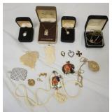 1163	7 LADIES NECKLACES AND 8 PENDANTS SOME MARKED BY THE MAKER