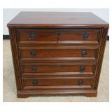 1180	HOOKER 2 DRAWER LATERIAL FILE CABINET WITH REEDED COLUMN SIDES, DRAWER HAS KEY, APPROXIMATELY 3
