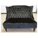 1194	VELOUR TUFTED BACK LOVE SEAT, APPROXIMATELY 50 IN X 32 IN X 38 IN H