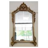 1203	FLORTENTIA ITALAIN GILT HANGING MIRROR, APPROXIMATELY 22 IN X 40 IN H