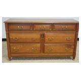 1224	HARDEN SOLID CHERRY 7 DRAWER LOW CHEST, APPROXIMATELY 62 IN X 20 IN X 36 IN H