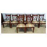 1234	SET OF 8 HARDEN CHERRY DINING ROOM CHAIRS, 2 ARM AND 6 SIDE