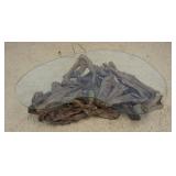 1276	UNUSUAL ADIRONDACK BOOMERANG GLASS TOP COCKTAIL COFFEE TABLE WITH LIGHTING, NEEDS TO BE REWIRED