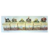 1130	6 DAVID WINTER HAND PAINTED COTTAGES, THE SMITHY, THE TANNERY, IRISH WATER MILL, THE POST OFFIC