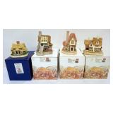 1138	4 DAVID WINTER HAND PAINTED COTTAGES, FRIENDSHIP COTTAGE, THE ARTIST STUDIO, TILE MAKERS COTTAG