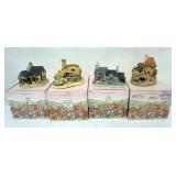 1150	4 DAVID WINTER HAND PAINTED COTTAGES, THE GILLIE