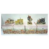 1151	4 DAVID WINTER HAND PAINTED COTTAGES, THE WEST COUNTRY COTTAGE, THE MIDLANDS MINERS ROW, COTSWO