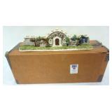 1173	DAVID WINTER HAND PAINTED COTTAGES, THE CASTLE WALL,  APPROXIMATELY 14 1/4  IN L