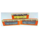 1182	LIONEL TRAIN O GAUGE  3 *NICKEL PLATE ROAD* CARS, 2 GONDOLAS AND 1 REEFER