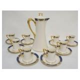 1015	LENOX CHOCOLATE SET MARKED MADE EXPRESSLY FOR E. KELLER & SONS, ALLENTOWN PA