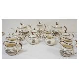 1016	LENOX ARCHITECS TEA SET *1933* GROUP INCLUDING TEA POTS, CREAMERS AND SUGARS