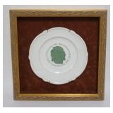 1067	PLATE WITH RAISED IMAGE OF NAPOLEON BONAPARTE IN SHADOW BOX FRAME, APPROXIMATELY 17 IN X 17 IN 