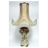 1073	CAPIDIMONTE TABLE LAMP, APPROXIMATELY 38 IN H OVERALL