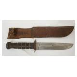 1131	ROBERSON SHURDEDGE U.S.N. KNIFE IN SHEATH, APPROXIMATELY 12 IN