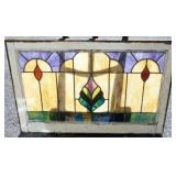 1139	STAIN GLASS WINDOW, APPROXIMATELY 36 IN X 24 IN