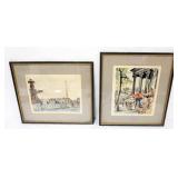 1151	FRAMED FRENCH STREET SCENES *HERBELOT*, EACH APPROXIMATELY 15 IN X 17 IN OVERALL