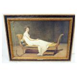 1161	FRAMED CONTEMPORARY COPY OF *PORTRAIT OF MADAME RECAMIER* APPROXIMATELY 24 IN X 32 IN OVERALL