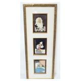 1162	FRAMED AND MATTED JAPANESE BLOCK PRINTS, APPROXIMATELY 12 IN X 30 IN OVERALL