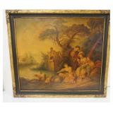 1163	OIL ON CANVAS, IMAGE OF CLASSICAL SCENE, APPROXIMATELY 38 IN X 35 IN OVERALL