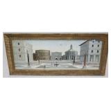 1171	FRAMED CLASSICAL ARCHITECTUAL PRINT, APPROXIMATELY 18 IN X 42 IN OVERALL