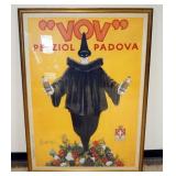 1175	LARGE FRAMED ITALIAN ADVERTISING POSTER, APPROXIMATELY 41 IN X 57 IN