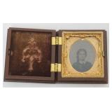 1191	TIN TYPE IN GUTTA-PERCHA CASE, APPROXIMATELY 2 IN X 2 1/4 IN