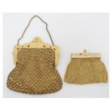 1195	GROUP OF 2 ANTIQUE LADIES MESH EVENING BAGS, LARGEST APPROXIMATELY 6 IN