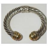 1202	D. YURMAN STERLING SILVER BRACELET, MARKED D. YURMAN 585 925, 1.56 OZT TOTAL WEIGHT