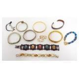 1209	11 LADIES BRACELETS, MANY MARKED BY MAKER