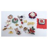 1211	19 LADIES COSTUME PINS INCLUDING HOLIDAY, SOME MARKED BY MAKER