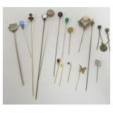 1217	16 LADIES VINTAGE STICK PINS INCLUDING REED & BARTON