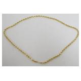 1228	14K GOLD LADIES ROPE NECKLACE MADE IN PERU, 7.93 DWT