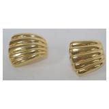 1231	14K GOLD LADIES SHELL EARRINGS, 7.53 DWT