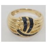 1235	14K GOLD LADIES GARNET RING, APPROXIMATE SIZE 4 3/4, 2.38 DWT INCLUDING STONES