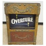 1249	ANTIQUE THEATER MARQUIS BOX, RCA VICTOR WITH INTERIOR LIGHT, METAL FRAME AND WOOD DOOR EXTERIOR