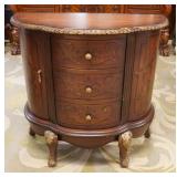 1279	FAUX PAINT DECORATED 3 DRAWER, 2 DOOR STAND, APPROXIMATELY 30 IN X 13 IN X 30 IN H, 1 DOOR HAND