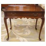 1282	MAHOGANY 1 DRAWER LAMP TABLE STAND, APPROXIMATELY 30 IN X 19 IN X 27 IN H