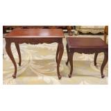 1287	2 GRADUATED MAHOGANY STANDS, LARGEST APPROXIMATELY 26 IN X 16 IN X 22 IN 