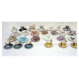 1041	LARGE ASSORTMENT OF TEA & DEMITASSE CUPS & SAUCERS, LARGEST APPROXIMATELY 4 IN HIGH