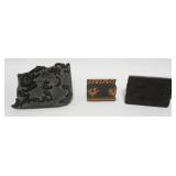 1071	GROUP OF ANTIQUE WOOD, WALL PAPER, & BORDER PRINT BLOCKS, LARGEST APPROXIMATELY 7 IN X 9 IN